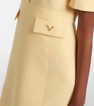 Valentino Crepe Couture VGold minidress | Thumbnail 2 Valentino Crepe Couture VGold minidress | Thumbnail 2