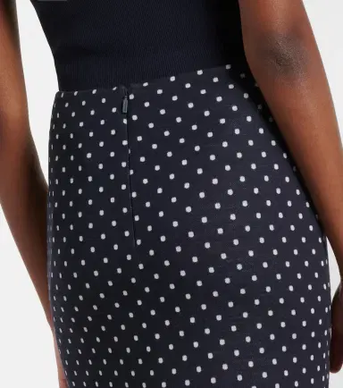 Max Mara Polka-dot jersey midi skirt | Thumbnail 6