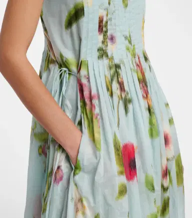 Oscar de la Renta Belted floral voile maxi dress | Thumbnail 5