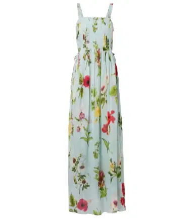 Oscar de la Renta Belted floral voile maxi dress | Thumbnail 1