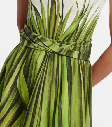 Oscar de la Renta Printed cotton-blend poplin midi dress | Thumbnail 3