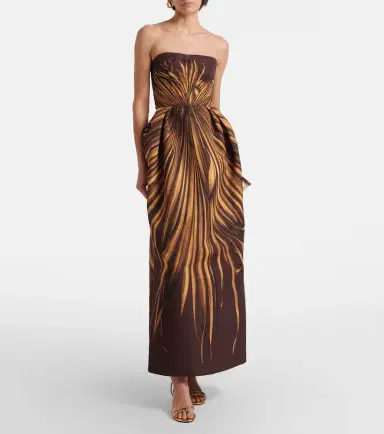 Oscar de la Renta Printed bustier gown | Thumbnail 2 Oscar de la Renta Printed bustier gown | Thumbnail 2