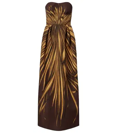 Oscar de la Renta Printed bustier gown | Thumbnail 1 Oscar de la Renta Printed bustier gown | Thumbnail 1