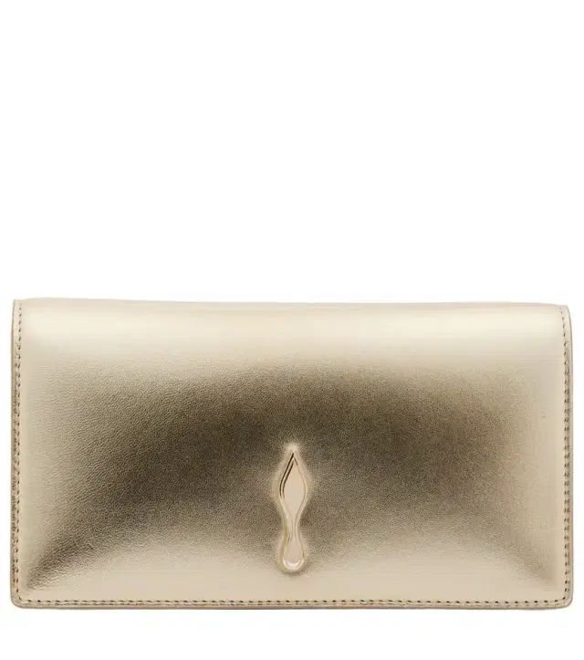 Bettina Small metallic leather clutch