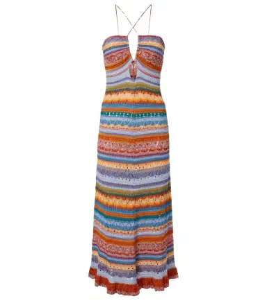 Etro Striped crochet cotton maxi dress | Thumbnail 1