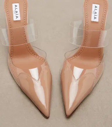 Alaïa Alaïa Le Caur patent leather and PU mules | Thumbnail 2