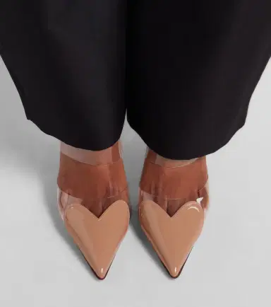 Alaïa Alaïa Le Caur patent leather and PU mules | Thumbnail 6