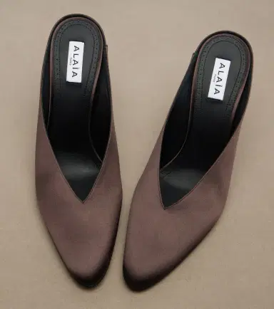 Alaïa Alaïa Cone satin mules | Thumbnail 4 Alaïa Alaïa Cone satin mules | Thumbnail 4