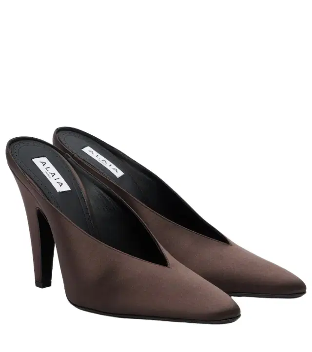 Alaia Alaïa Cone satin mules