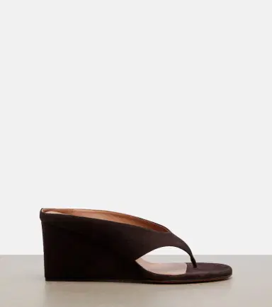 Alaïa Alaïa Cube suede wedge sandals | Thumbnail 3 Alaïa Alaïa Cube suede wedge sandals | Thumbnail 3
