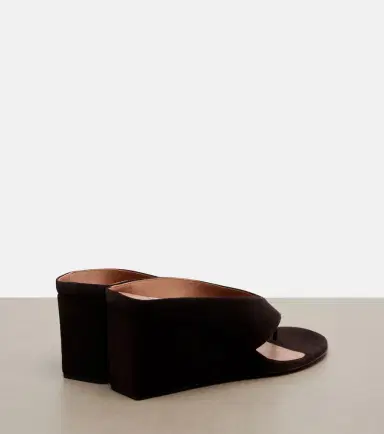 Alaïa Alaïa Cube suede wedge sandals | Thumbnail 4 Alaïa Alaïa Cube suede wedge sandals | Thumbnail 4