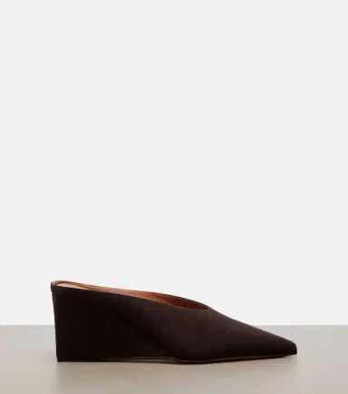 Alaïa Alaïa Cube suede wedge mules | Thumbnail 2