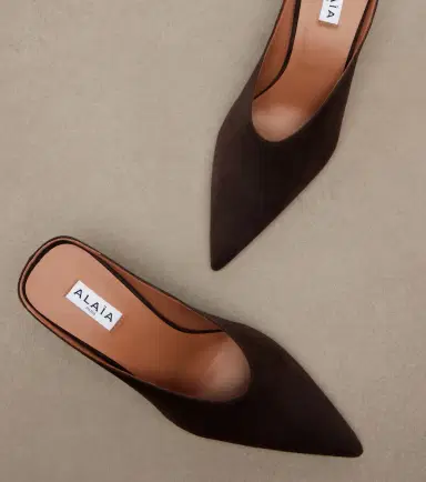 Alaïa Alaïa Cube suede wedge mules | Thumbnail 3