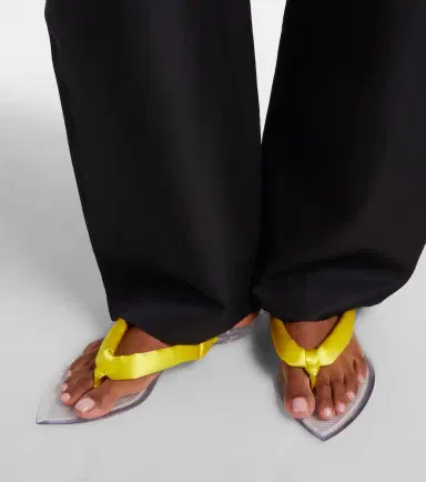 Alaïa Alaïa Invisible satin thong sandals | Thumbnail 6
