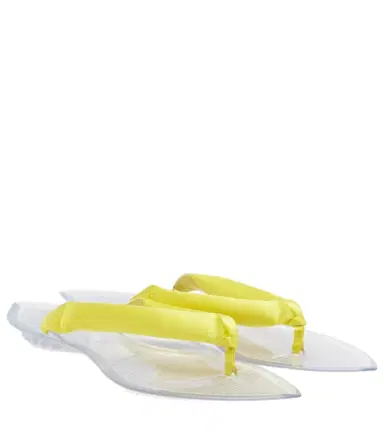 Alaïa Alaïa Invisible satin thong sandals | Thumbnail 1