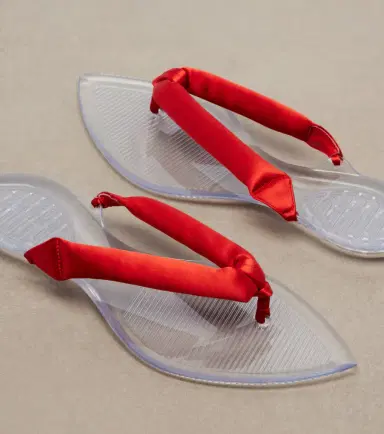 Alaïa Alaïa Invisible satin thong sandals | Thumbnail 2 Alaïa Alaïa Invisible satin thong sandals | Thumbnail 2