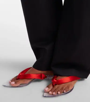 Alaïa Alaïa Invisible satin thong sandals | Thumbnail 6 Alaïa Alaïa Invisible satin thong sandals | Thumbnail 6