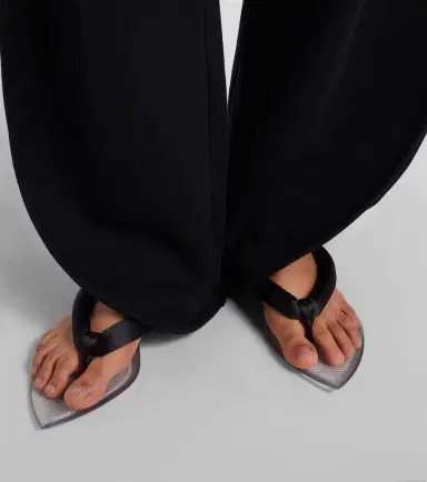 Alaïa Alaïa Invisible satin thong sandals | Thumbnail 6