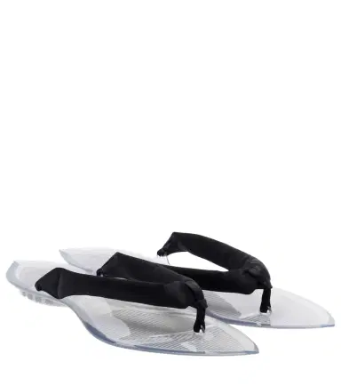 Alaïa Alaïa Invisible satin thong sandals | Thumbnail 1