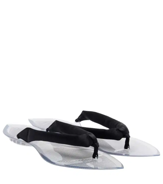 Alaia Alaïa Invisible satin thong sandals