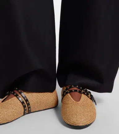 Alaïa Alaïa Woven leather-trimmed ballet flats | Thumbnail 5 Alaïa Alaïa Woven leather-trimmed ballet flats | Thumbnail 5