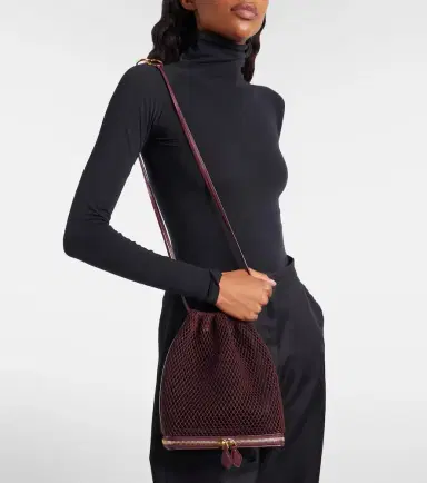 Alaia Alaïa Le Pochon fishnet bucket bag | Thumbnail 6