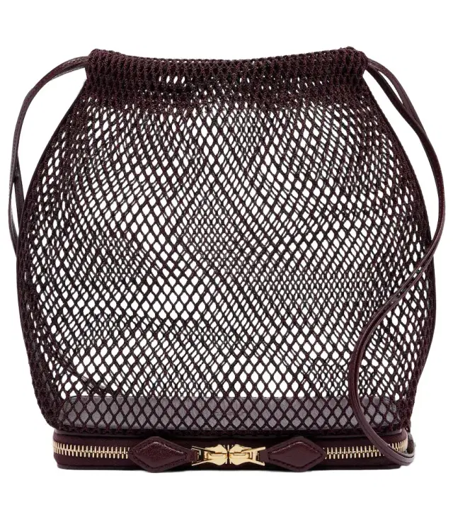 Alaia Alaïa Le Pochon fishnet bucket bag