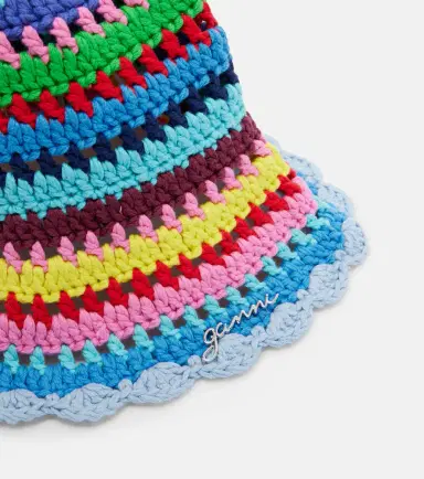 Ganni Crochet cotton bucket hat | Thumbnail 3