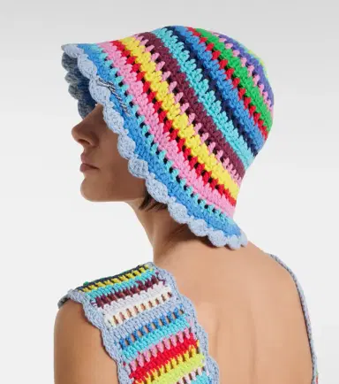 Ganni Crochet cotton bucket hat | Thumbnail 4