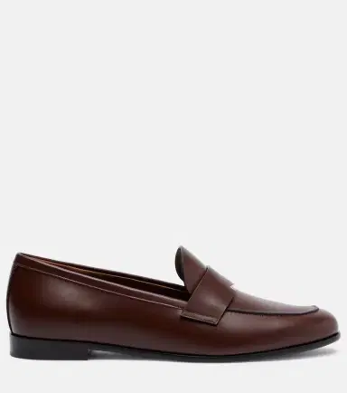 Max Mara Embellished leather penny loafers | Thumbnail 2