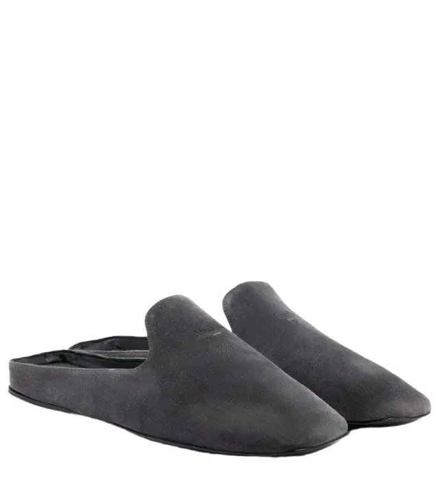 Max Mara Logo suede mules