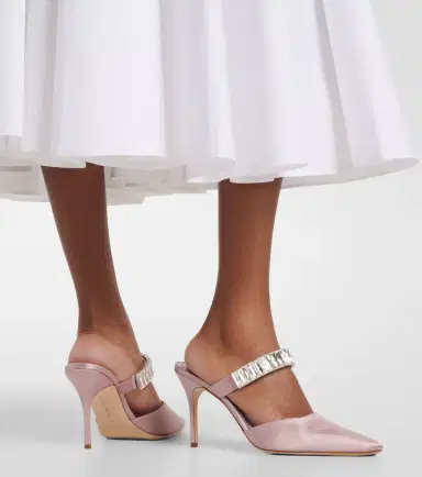 Manolo Blahnik Zumbon embellished satin mules | Thumbnail 6