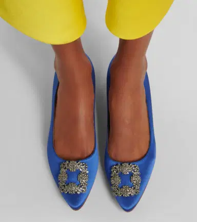 Manolo Blahnik Hangisi embellished satin pumps | Thumbnail 5