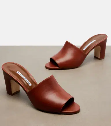 Manolo Blahnik Rapalla leather mules | Thumbnail 2