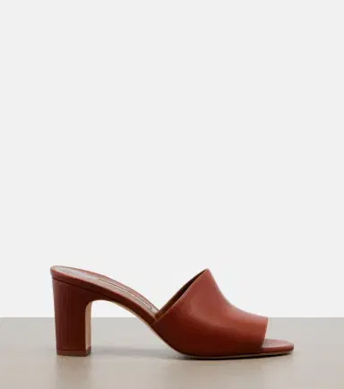 Manolo Blahnik Rapalla leather mules | Thumbnail 3