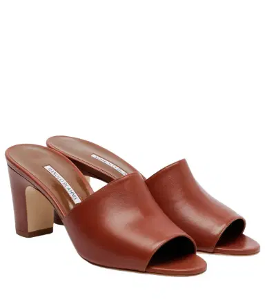 Manolo Blahnik Rapalla leather mules | Thumbnail 1
