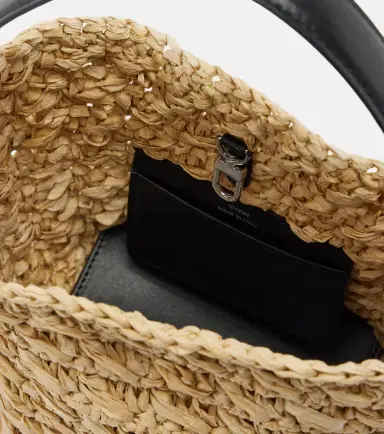 TOTEME Belted Small raffia top-handle bag | Thumbnail 2 TOTEME Belted Small raffia top-handle bag | Thumbnail 2
