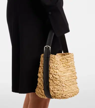 TOTEME Belted Small raffia top-handle bag | Thumbnail 4 TOTEME Belted Small raffia top-handle bag | Thumbnail 4