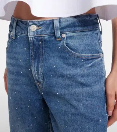 7 For All Mankind Stovepipe embellished straight jeans | Thumbnail 2