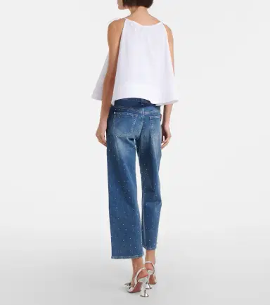 7 For All Mankind Stovepipe embellished straight jeans | Thumbnail 3