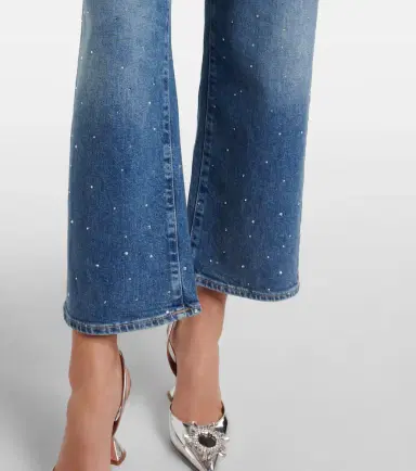 7 For All Mankind Stovepipe embellished straight jeans | Thumbnail 4