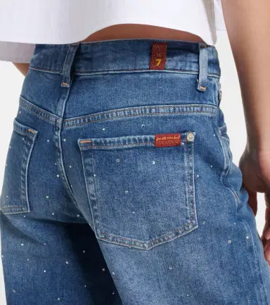 7 For All Mankind Stovepipe embellished straight jeans | Thumbnail 6