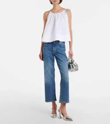 7 For All Mankind Stovepipe embellished straight jeans | Thumbnail 7
