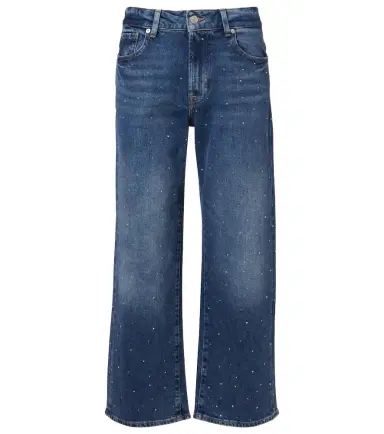 7 For All Mankind Stovepipe embellished straight jeans | Thumbnail 1