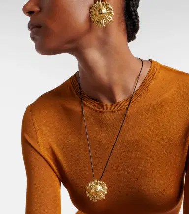 Ysso Ilios 24kt gold-plated pendant necklace | Thumbnail 4