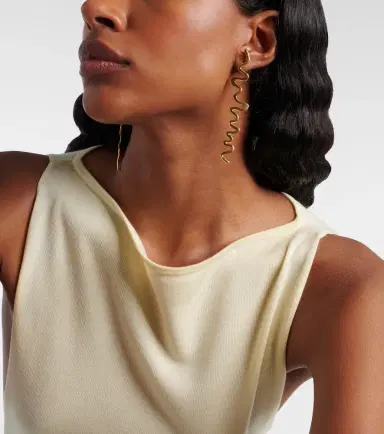 Ysso Shore 24kt gold-plated drop earrings | Thumbnail 5