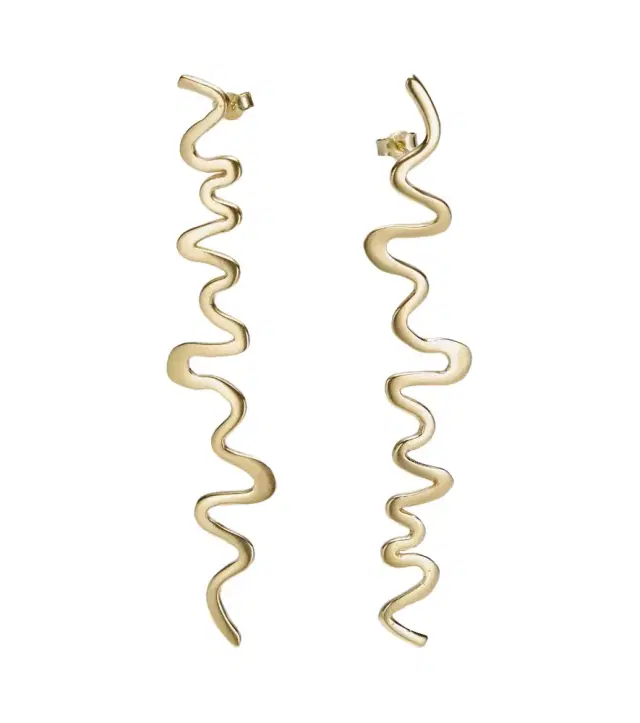 Ysso Shore 24kt gold-plated drop earrings