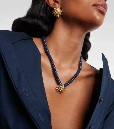 YSSO Sea Urchin necklace with jade | Thumbnail 4
