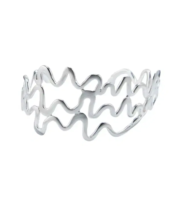 Shore silver-plated cuff bracelet