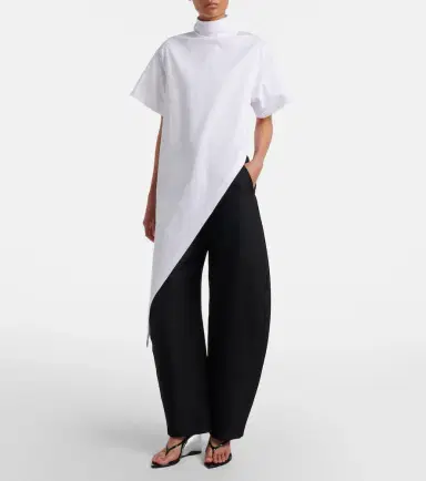 Alaïa Alaïa Asymmetric cotton jersey T-shirt | Thumbnail 2